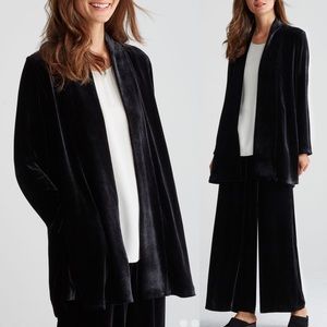 Eileen Fisher Shawl Collar Velvet Cardigan Jacket
